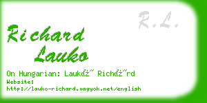 richard lauko business card